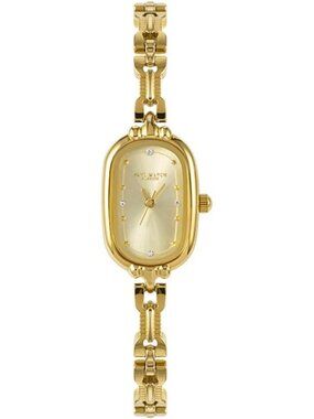 Women's gold Watch Small Oval Analog Quartz Luxury Waterproof Petite Bracelet